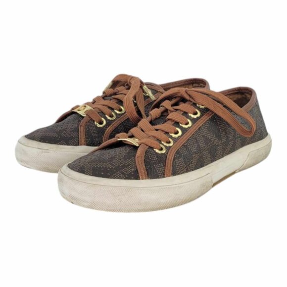 MICHAEL Michael Kors Boerum SIgnature Casual Lace Up Sneakers Sz 5M - Brown - Picture 5 of 11